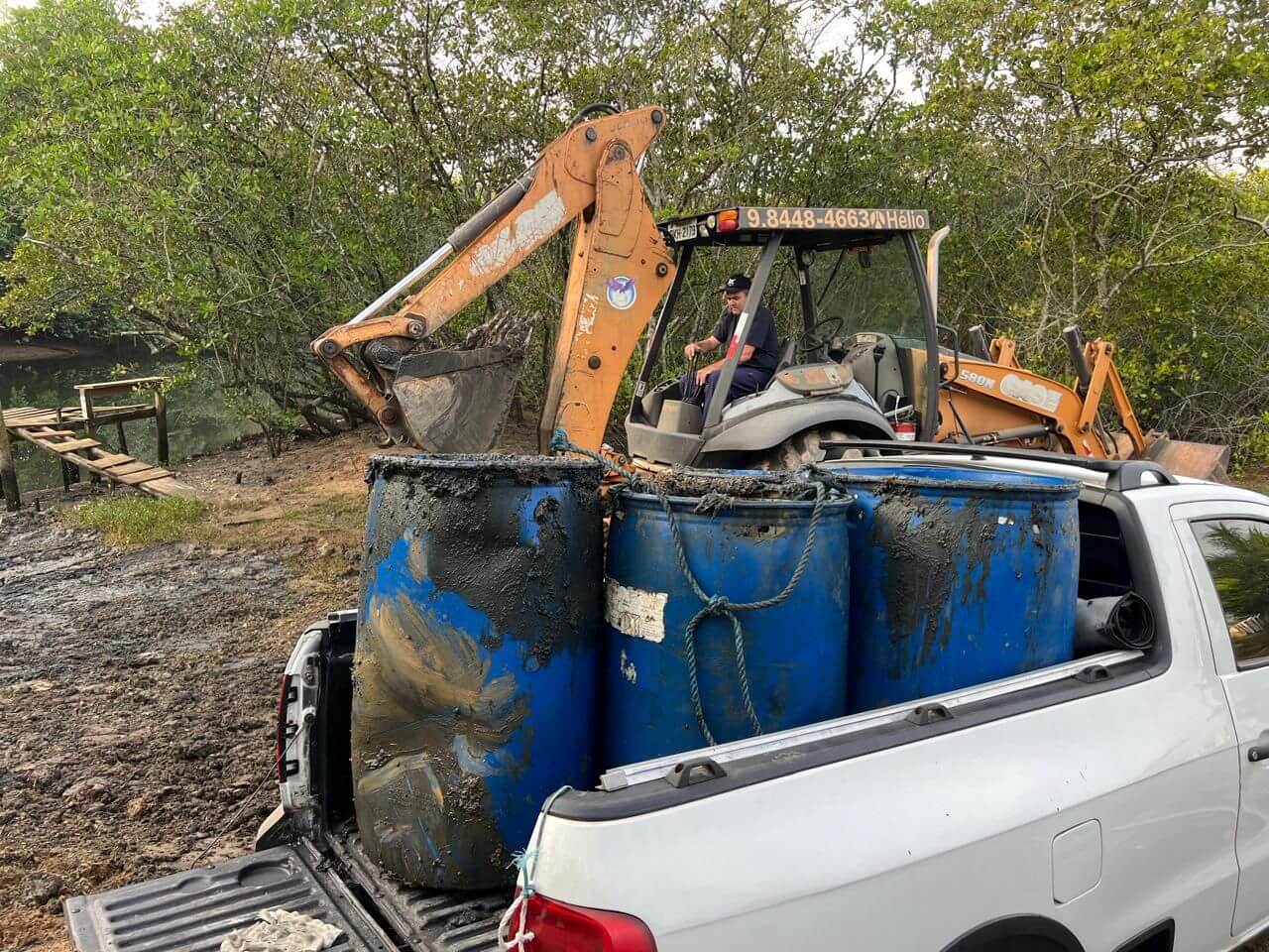 Imagem JPG, Instituto do Meio Ambiente recebe denúncias e fiscaliza o descarte irregular de pescados no Rio Piçarras