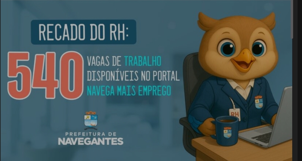 Imagem JPG, Navegantes oferece 540 oportunidades de emprego através do portal 'Navega Mais Empregos'