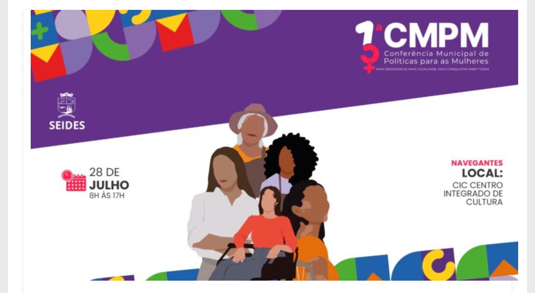 Imagem JPG, Navegantrs realiza a  1ª Conferência Municipal de Políticas para as Mulheres 