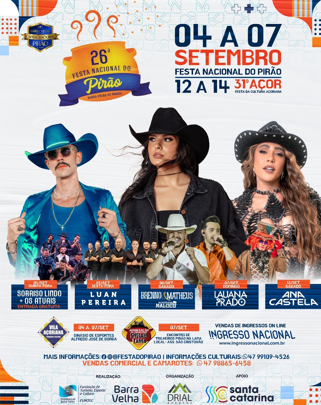 Imagem JPG, De 04 a 07 de setembro, Barra Velha vai ferver com a 26ª Festa Nacional do Pirão!