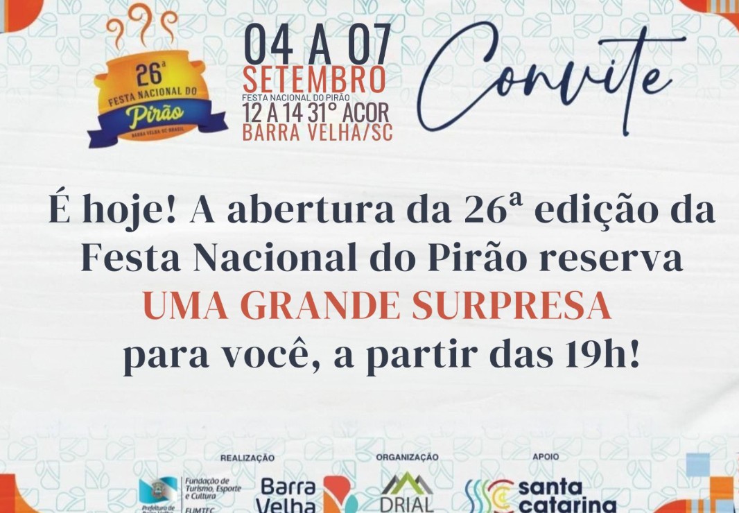 Imagem JPG, Abertura da Festa Nacional do Pirão terá anúncio da  vice governadora Marilisa Boehm