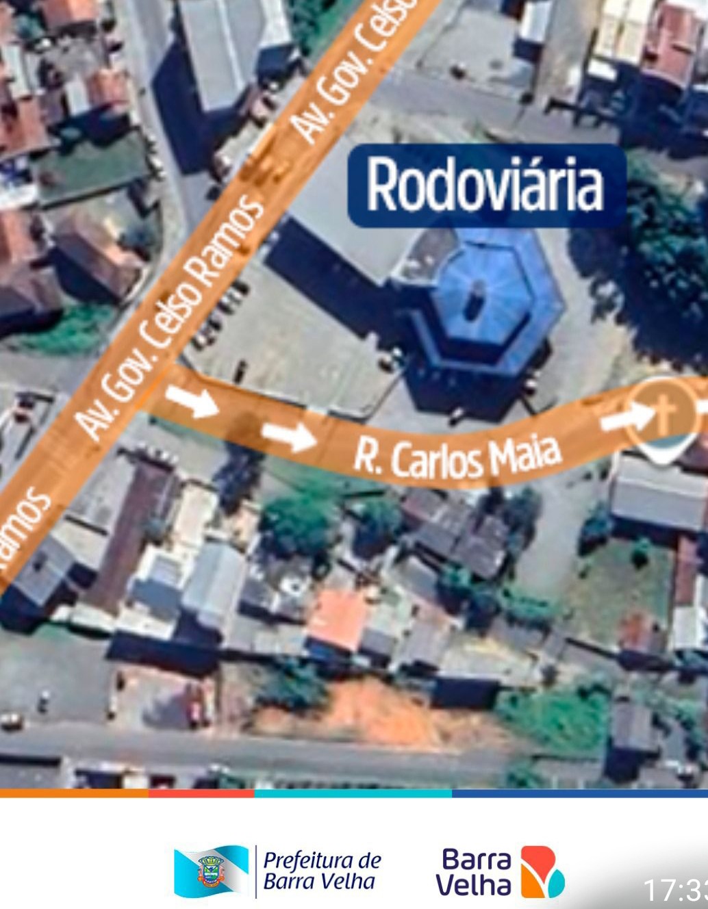 Imagem JPG, Atenção Barra Velha : Sentido da rua Carlos Maia muda a partir do dia 27 para melhorar trânsito na região da Rodoviária