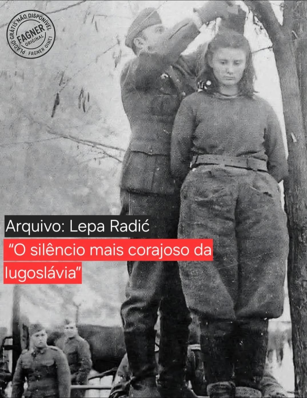 Lepa Radic 17 anos , executada sem derramar úma unica lágrima.